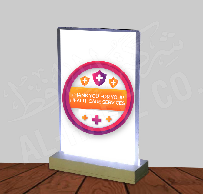 تقف 3D مع أضواء LED